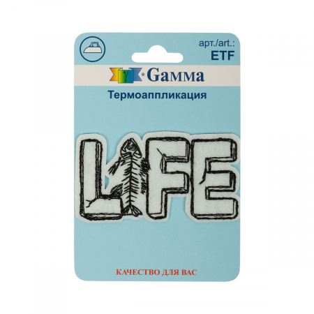 Термоаппликация № 04 1 шт 02-421 LIFE 7 х 4 см "Gamma" ETF (Р)